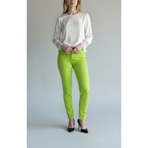 Kenneth Cole Womens Slim Fit Yellow Denim Jeans Size 25